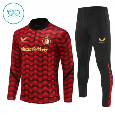 Lasten Feyenoord Rotterdam Training Huppari Quarter-Zip 2025-26 Punainen